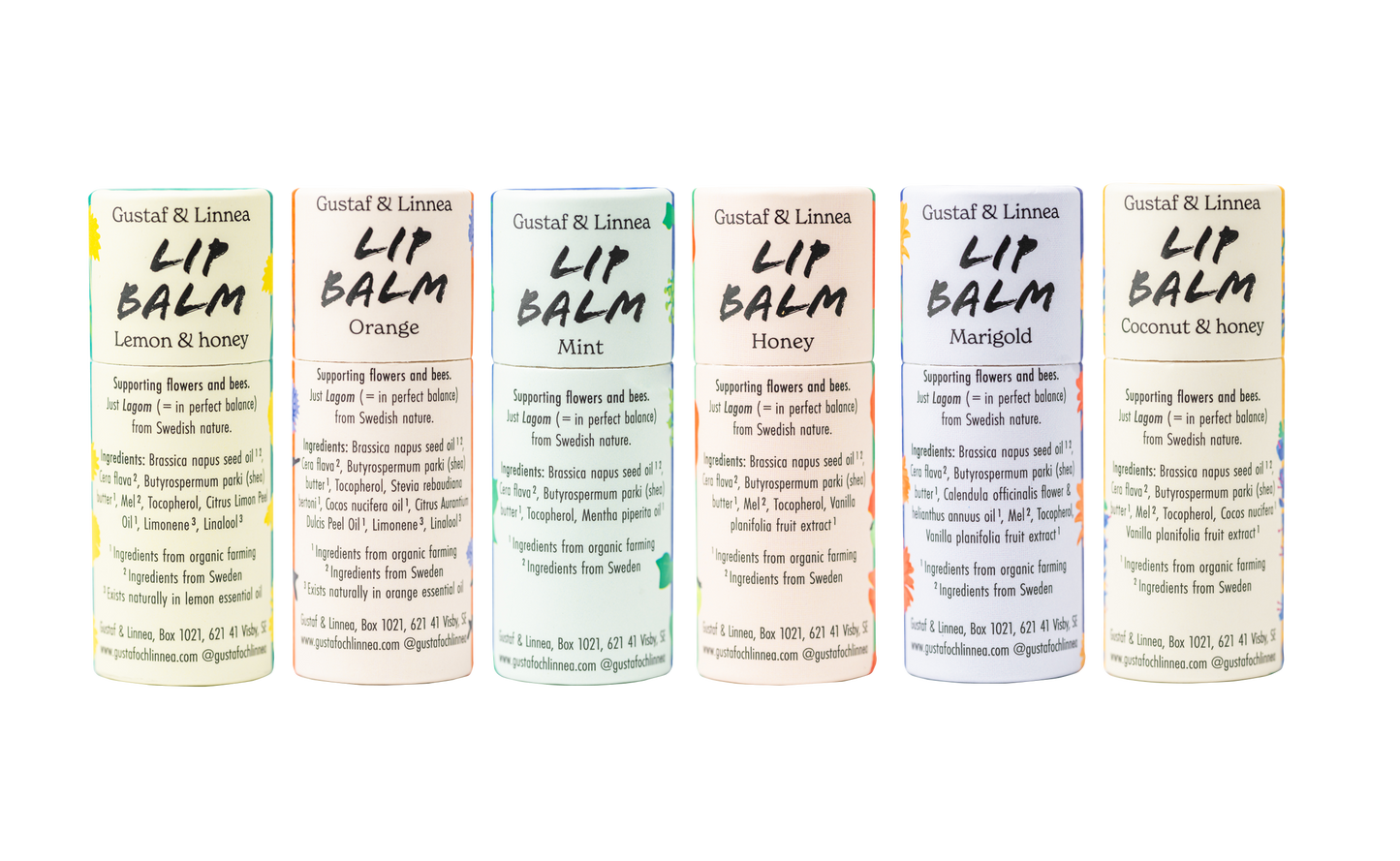 Lip balm - Lemon and honey - in paper package