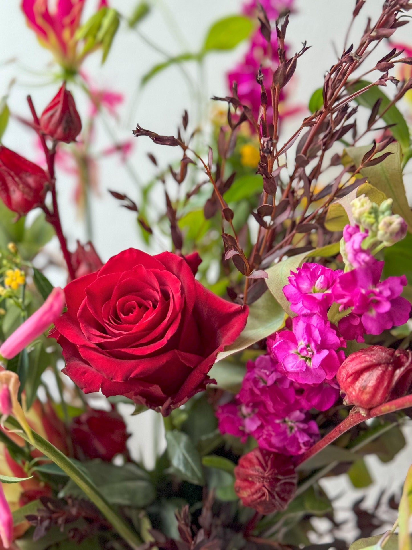 A Cerise exotic Bouquet