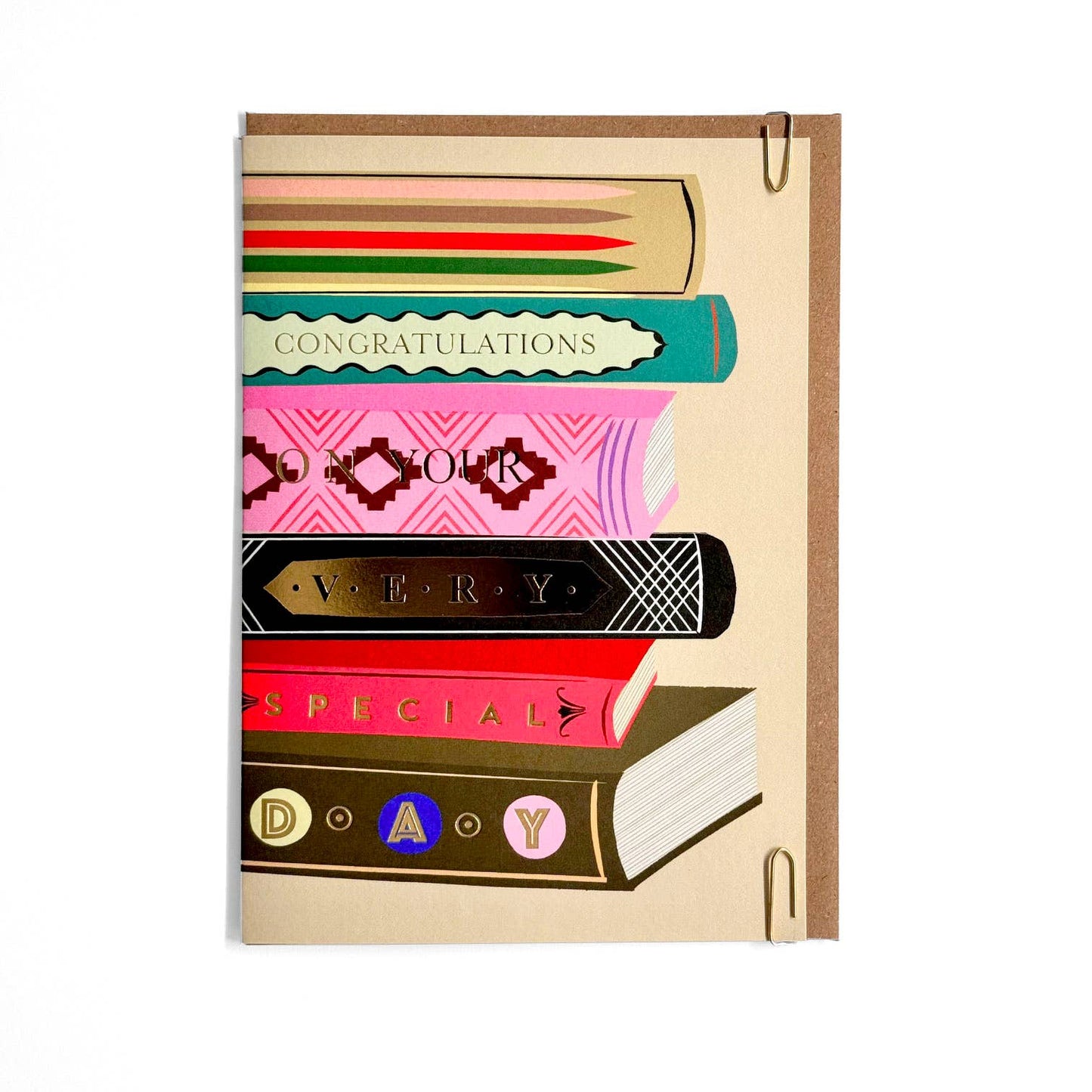 Library Foiled Congratulations Card