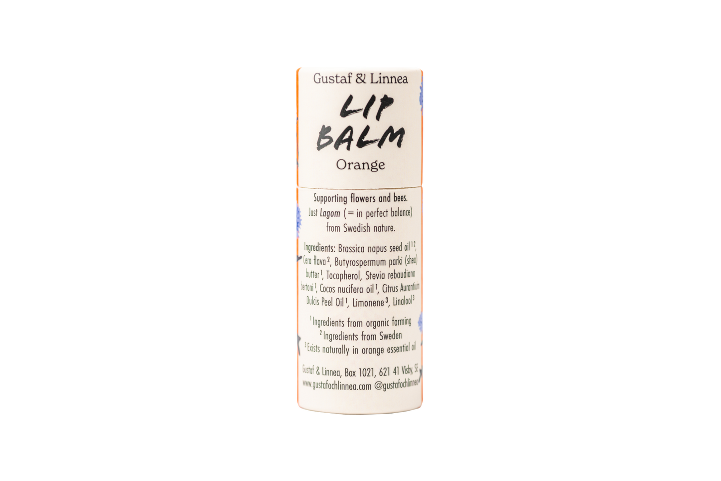 Lip balm - Orange - in paper packaging