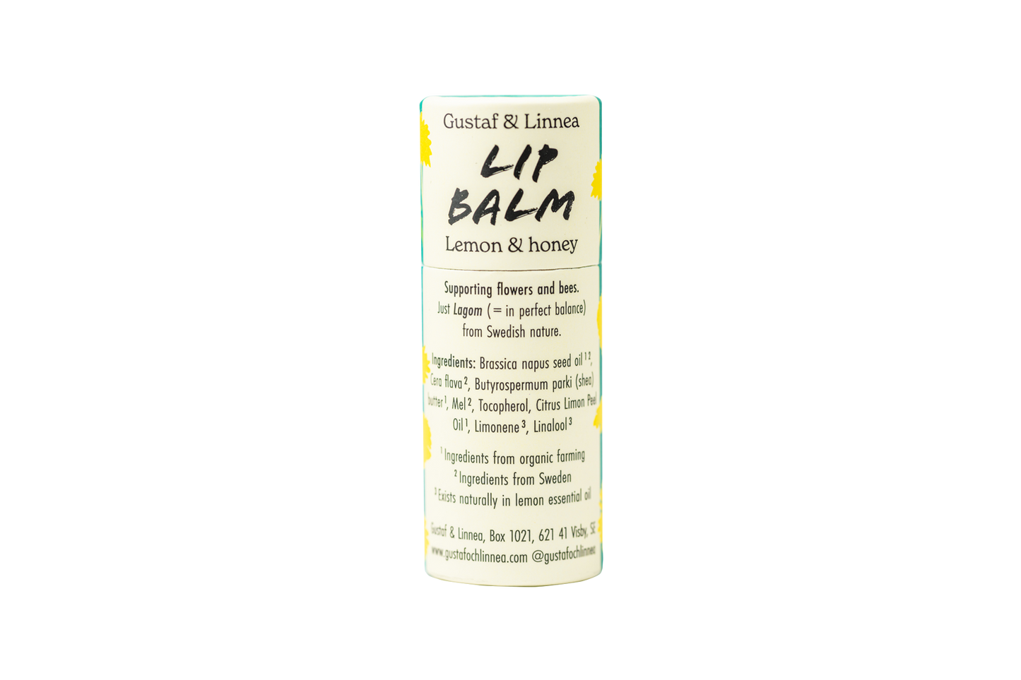 Lip balm - Lemon and honey - in paper package