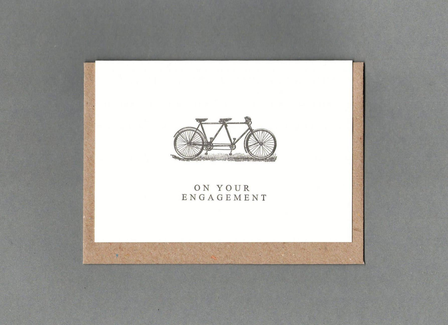 Engagement. Letterpress Greeting Card, Eco Friendly: With cello