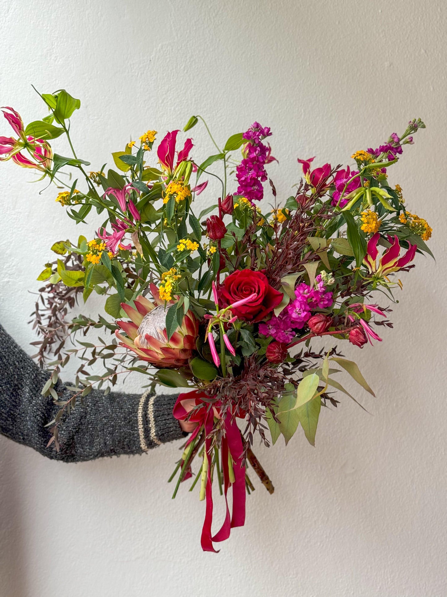 A Cerise exotic Bouquet