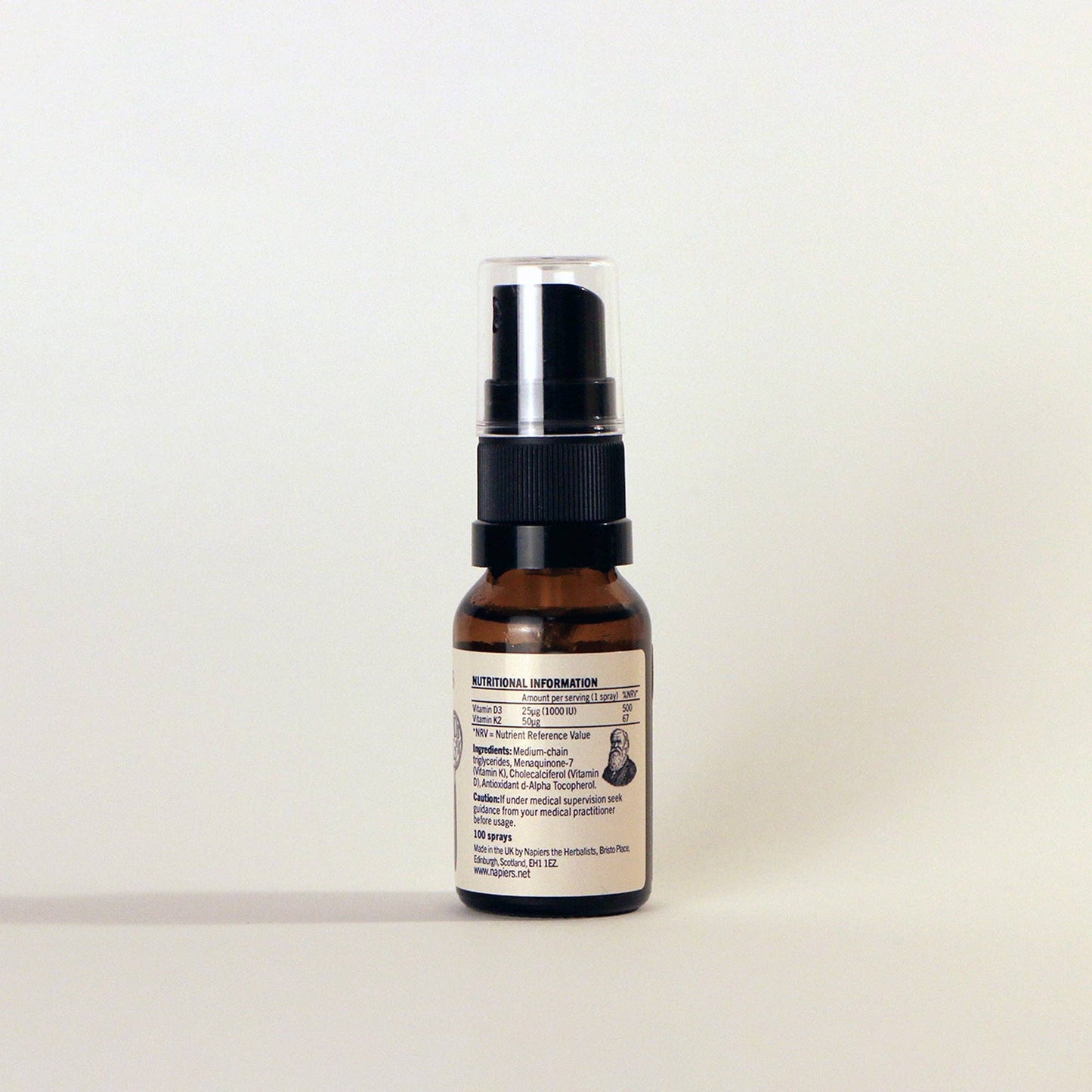Napiers Vitamin D3 (25mcg) & K2 (50mcg) Spray 15ml