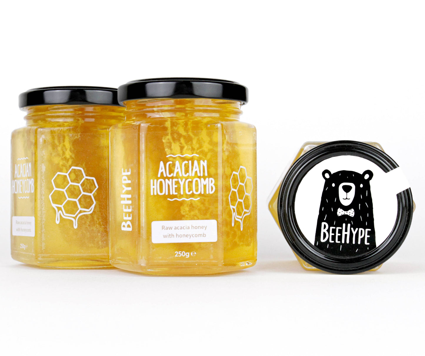 Honey - Acacian Honeycomb - Luxury Raw Acacia Honey Comb Slab