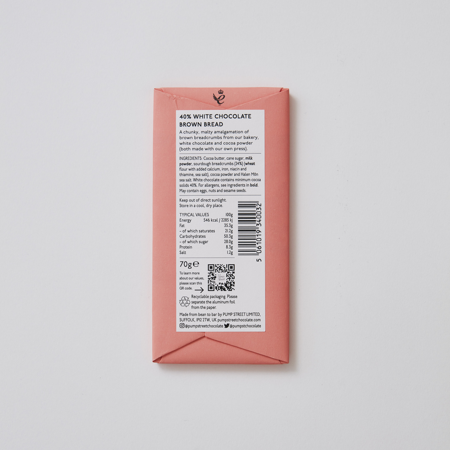 Brown Bread 40%. TASTING NOTES: Brown Butter, Digestive Biscuit, Nut Brittle