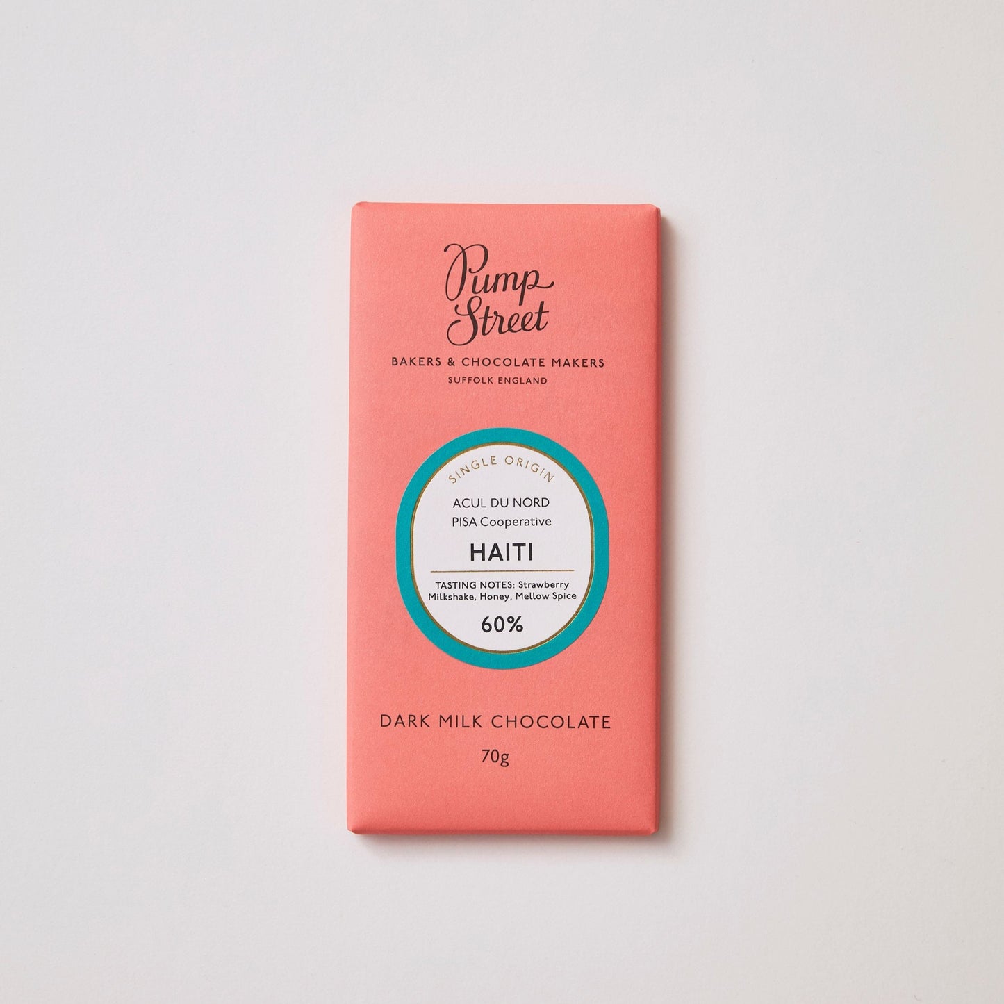 Haiti Dark Milk 60% TASTING NOTES: Strawberry Milkshake, Honey, Mellow Spice