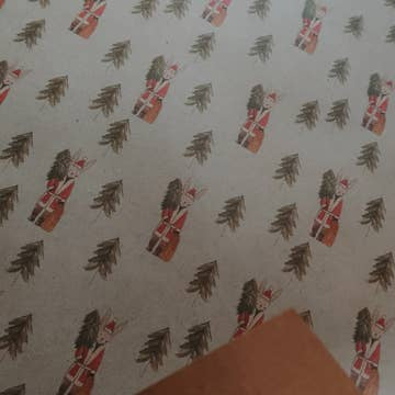 Bunny with Tree Kraft Wrapping Paper- Set of 3 Pieces