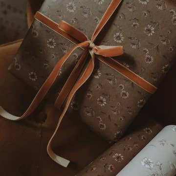 Daisies Kraft Wrapping Paper - Set of 3 Pieces