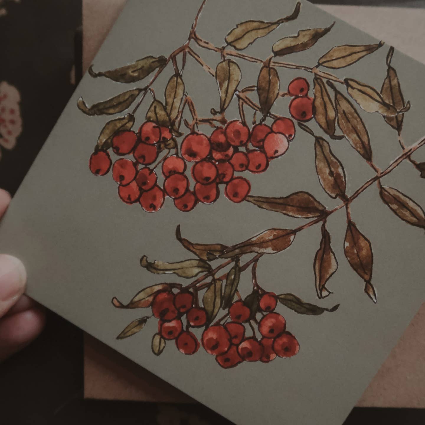 Rowan Berries - Folded Card
