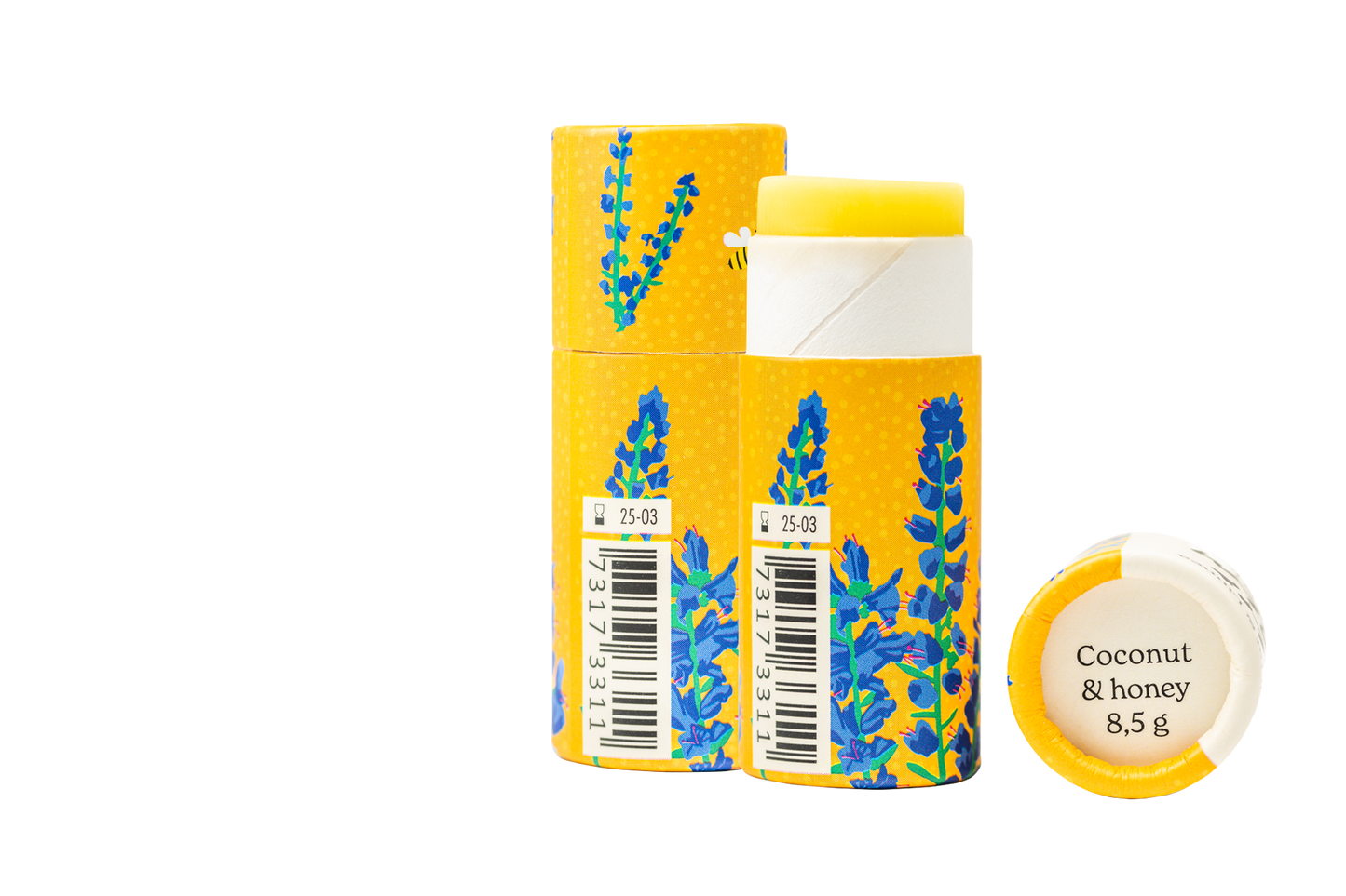 Lip balm - Coconut and honey - in paper package
