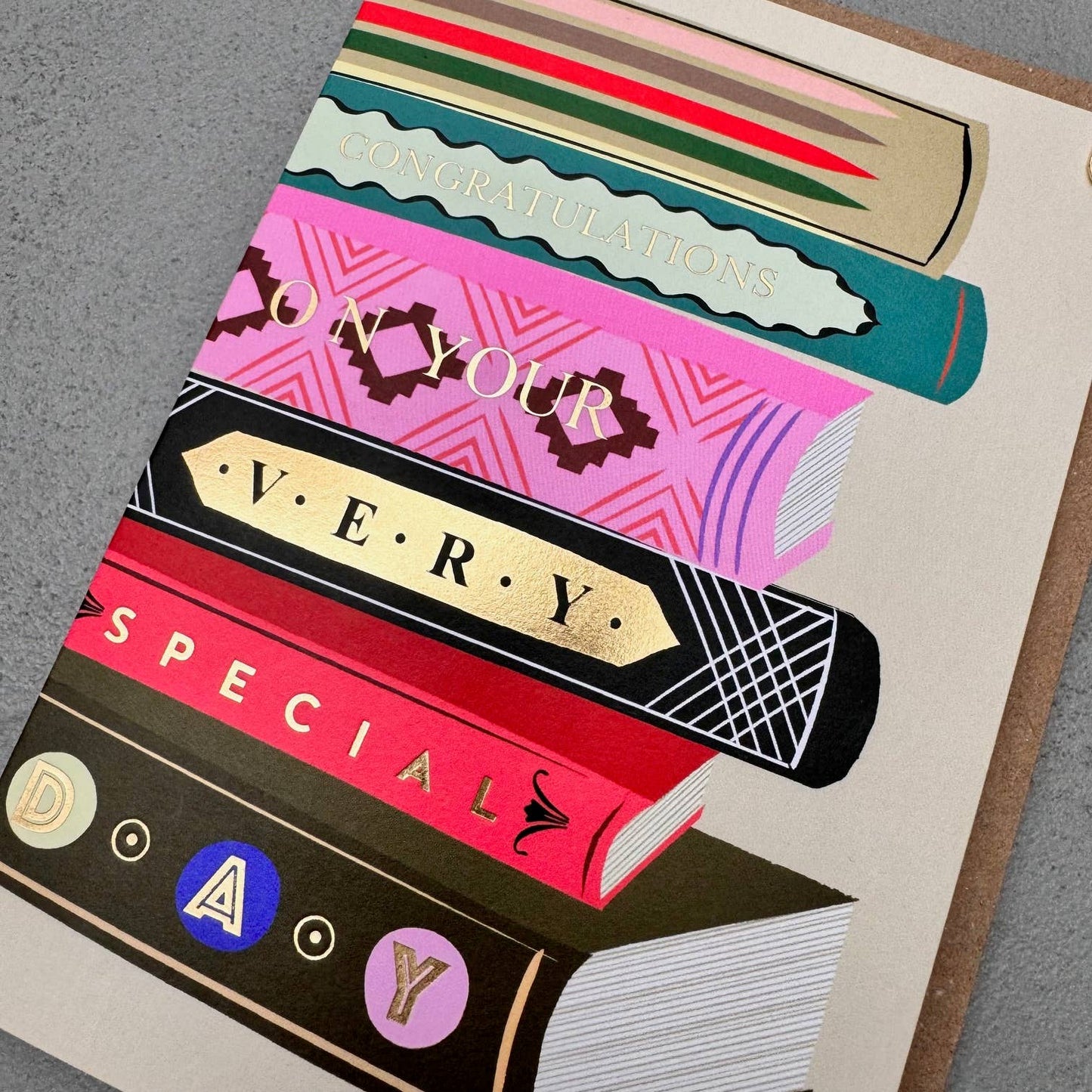 Library Foiled Congratulations Card