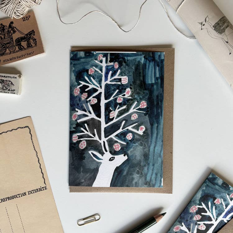 "Deer and Baubles" Christmas Card