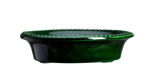 Glazed Simona pot - emerald Green - 16cm