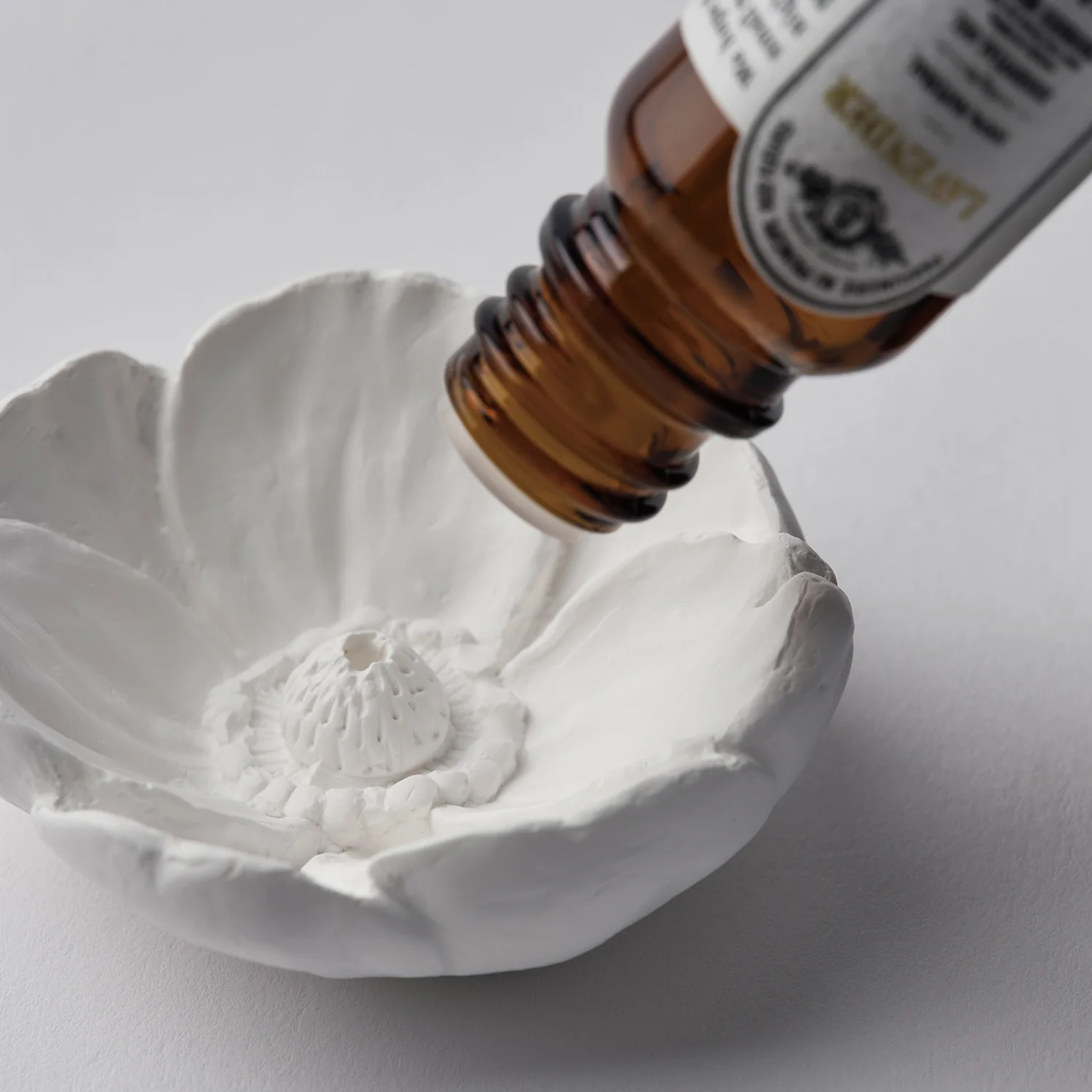 Plaster Incense Holder - Anemone Flower