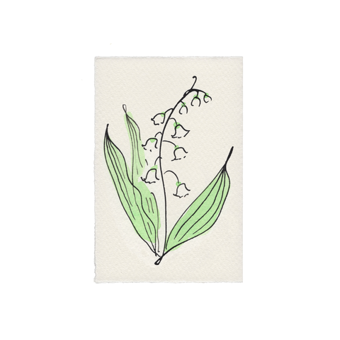 Lily of the Valley Greetings Card