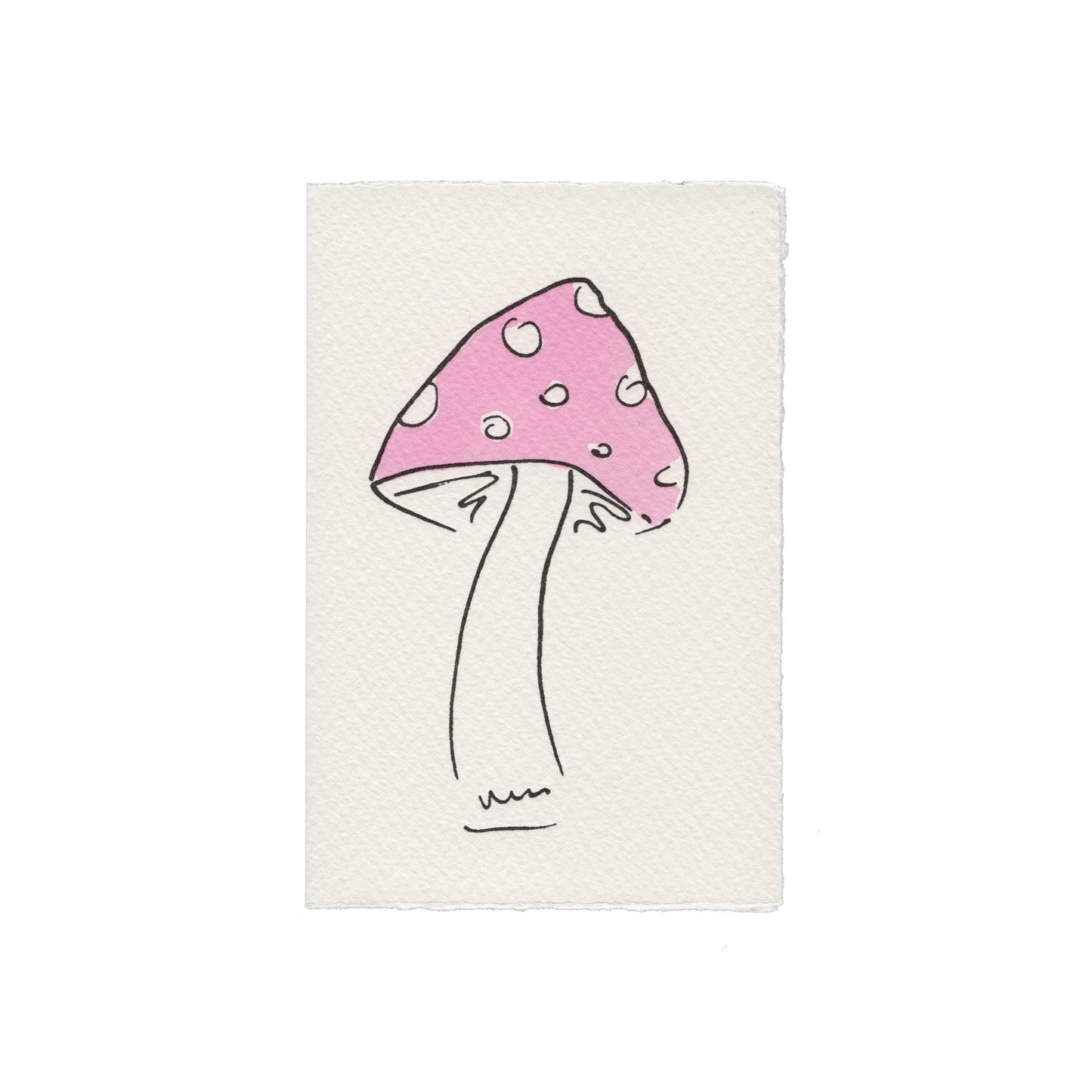 Toadstool Greetings Card: Red