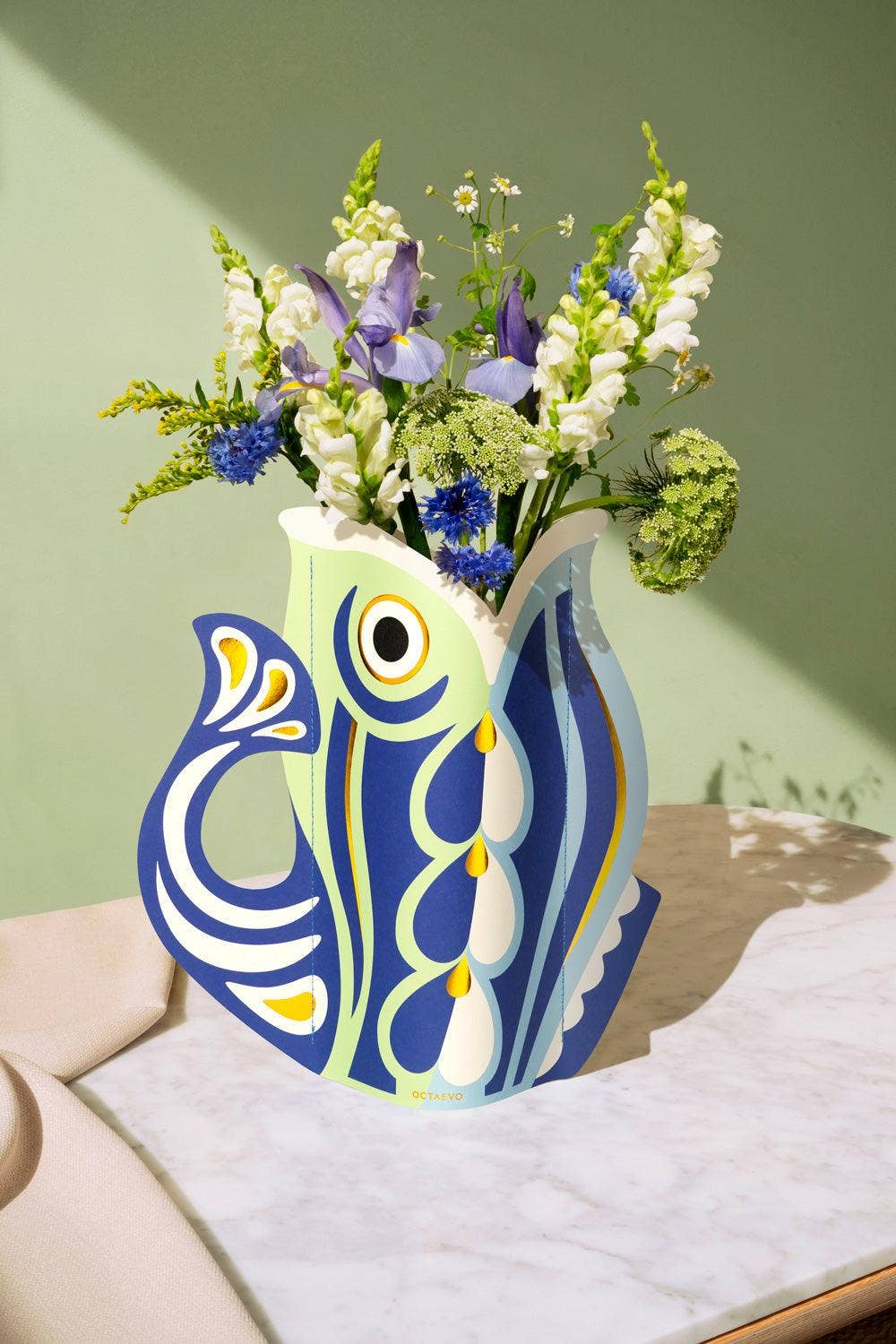 Fish Paper Vase: Red