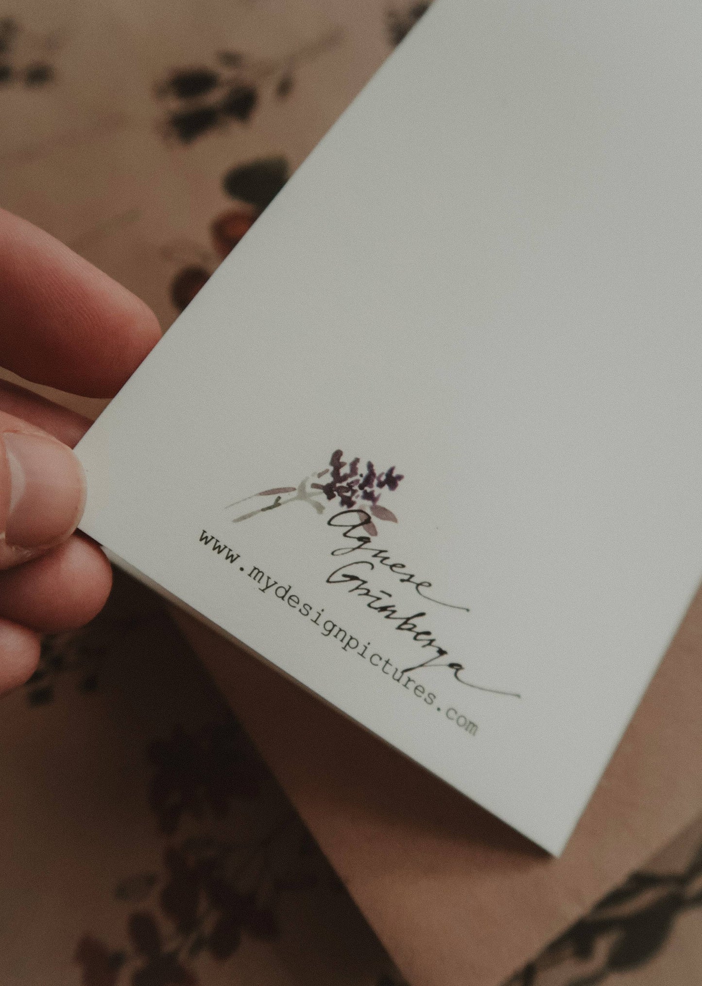 Lavender Card Folded Card