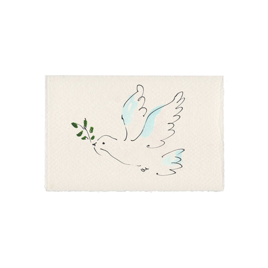 Dove Greetings Card (for charities MSF & Save the Children): Blue