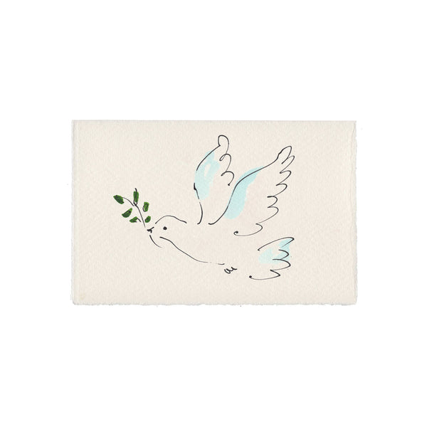 Dove Greetings Card (for charities MSF & Save the Children): Blue