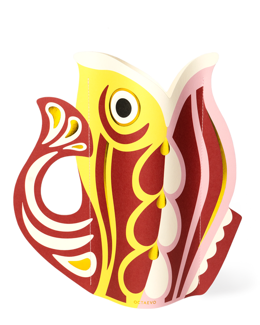 Fish Paper Vase: Red