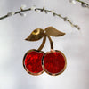 Cherries Mirrored Decoration