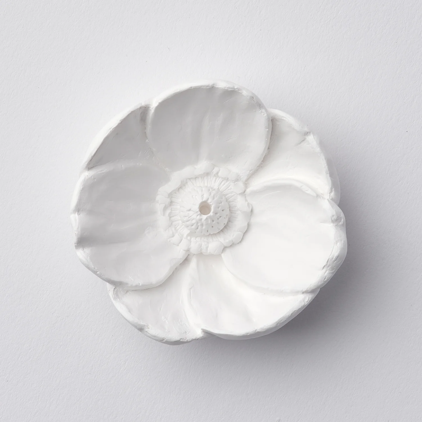 Plaster Incense Holder - Anemone Flower