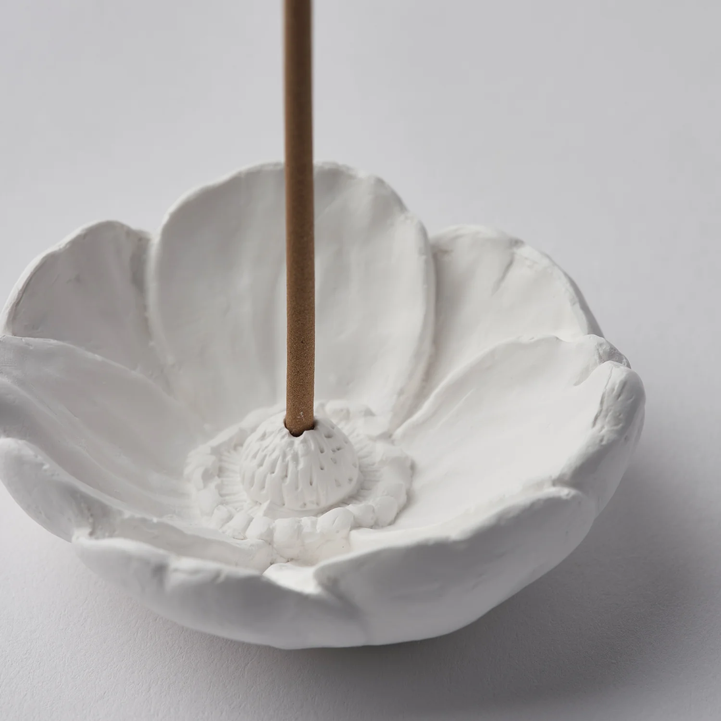 Plaster Incense Holder - Anemone Flower
