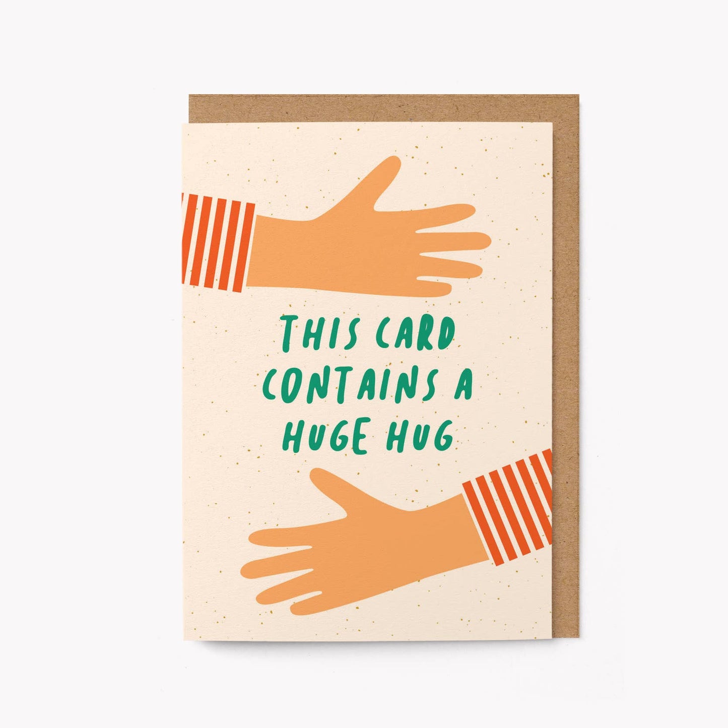 This card contains a huge hug - Greeting Card: Biodegradable cello