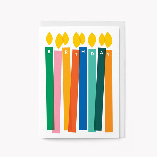 Birthday candles - Greeting Card: Biodegradable cello