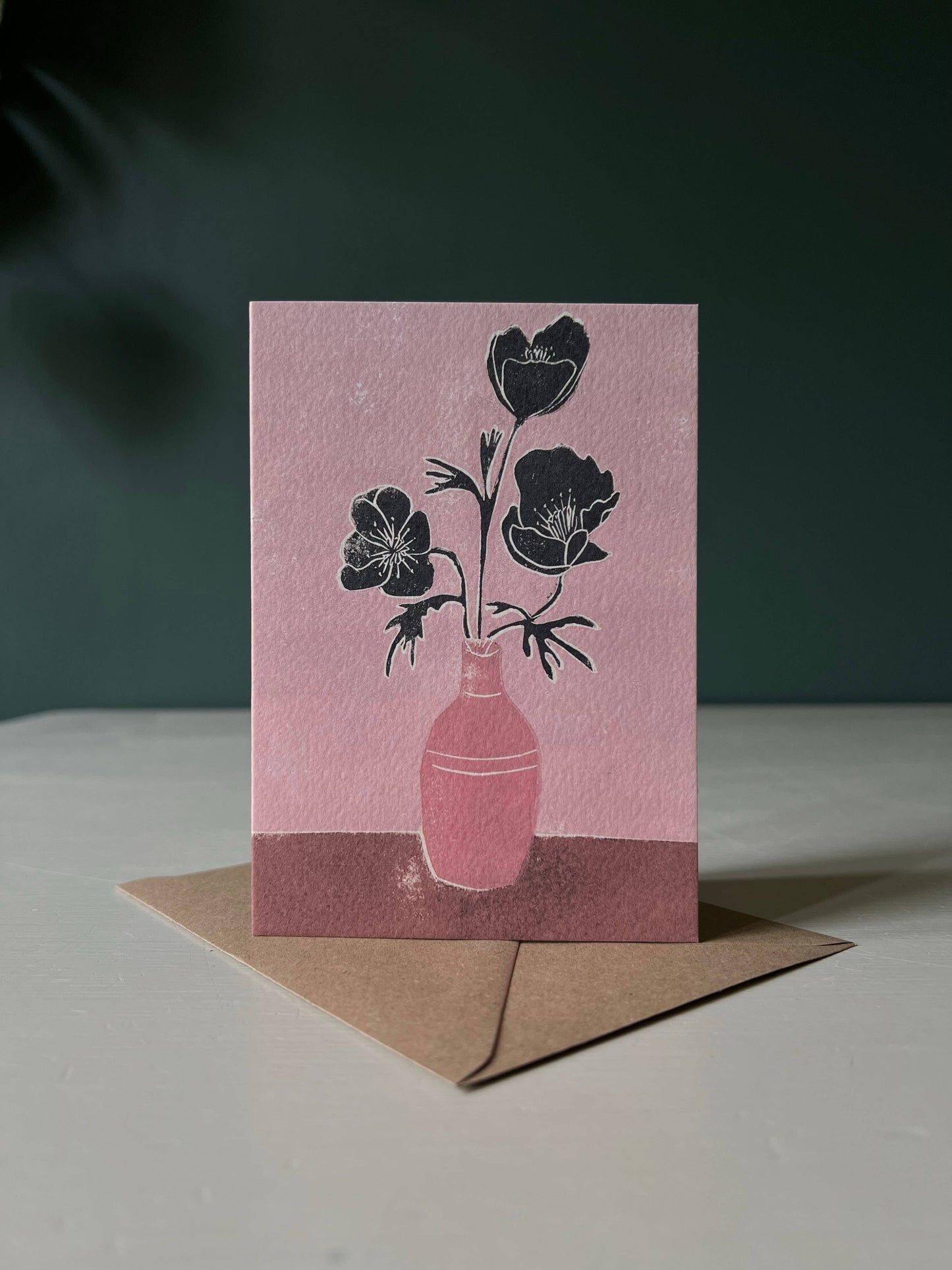 Pink Poppies Greeting Card
