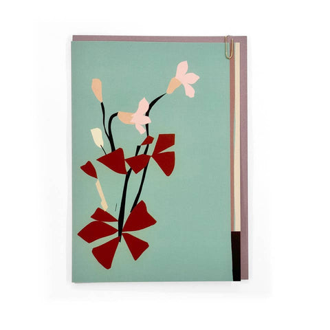 Oxalis Pretty Modern Floral Cut Out Greeting Card PAV-MW-002