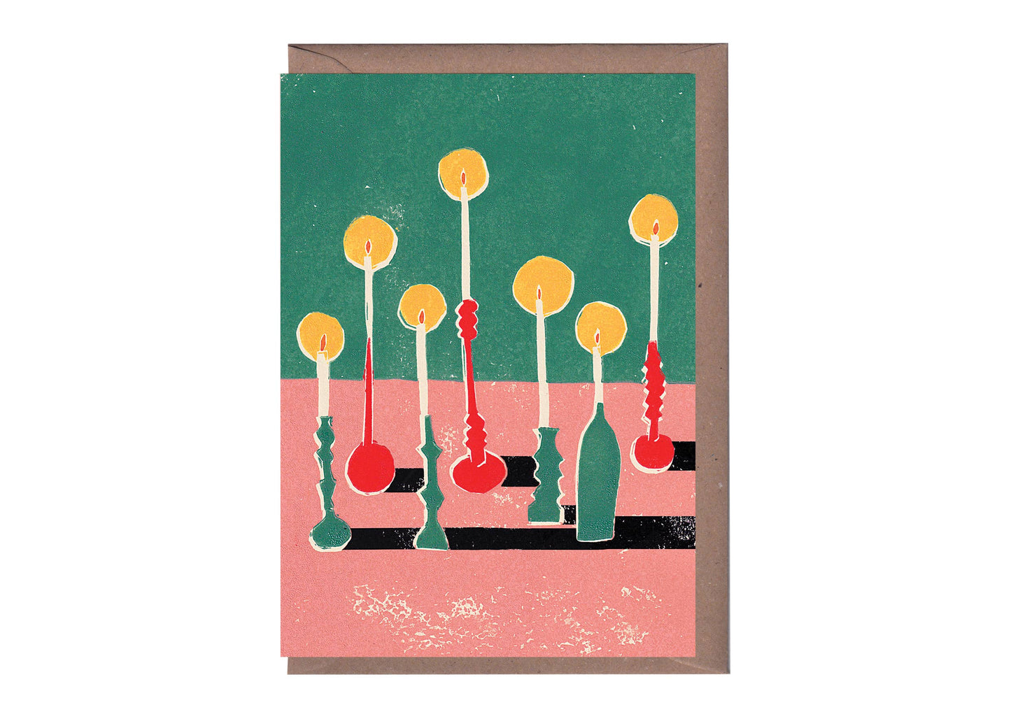Candles Christmas Holiday Greeting Card