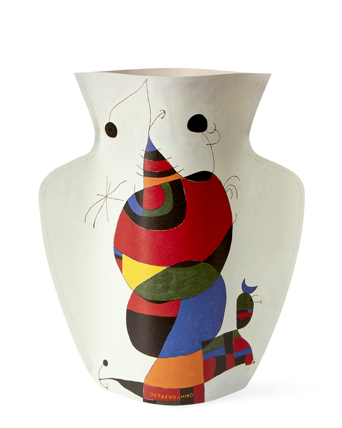 Miró Paper Vase "Femme, Oiseau, Étoile"