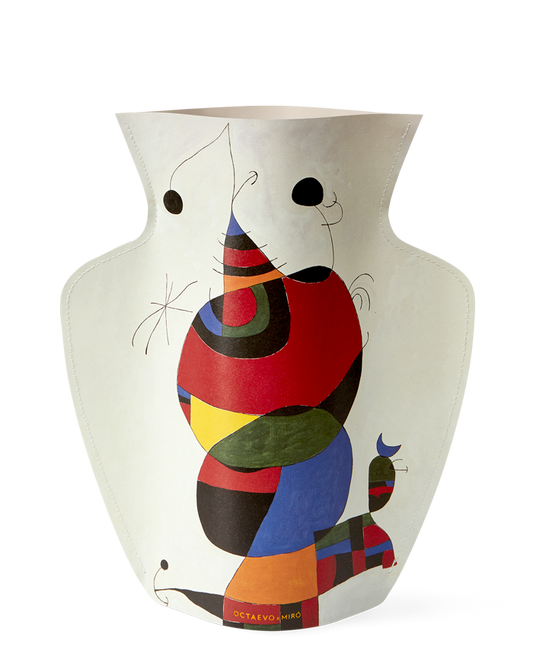 Miró Paper Vase "Femme, Oiseau, Étoile"