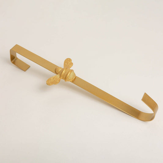 Brass bee Wreath Hanger - Gold Finish