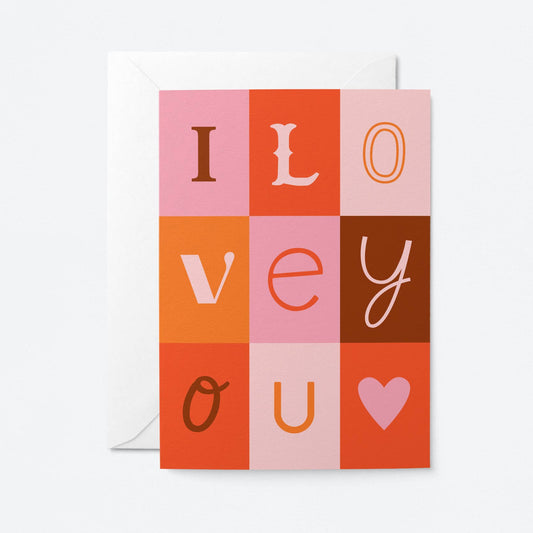 I love you - Greeting Card: Biodegradable cello