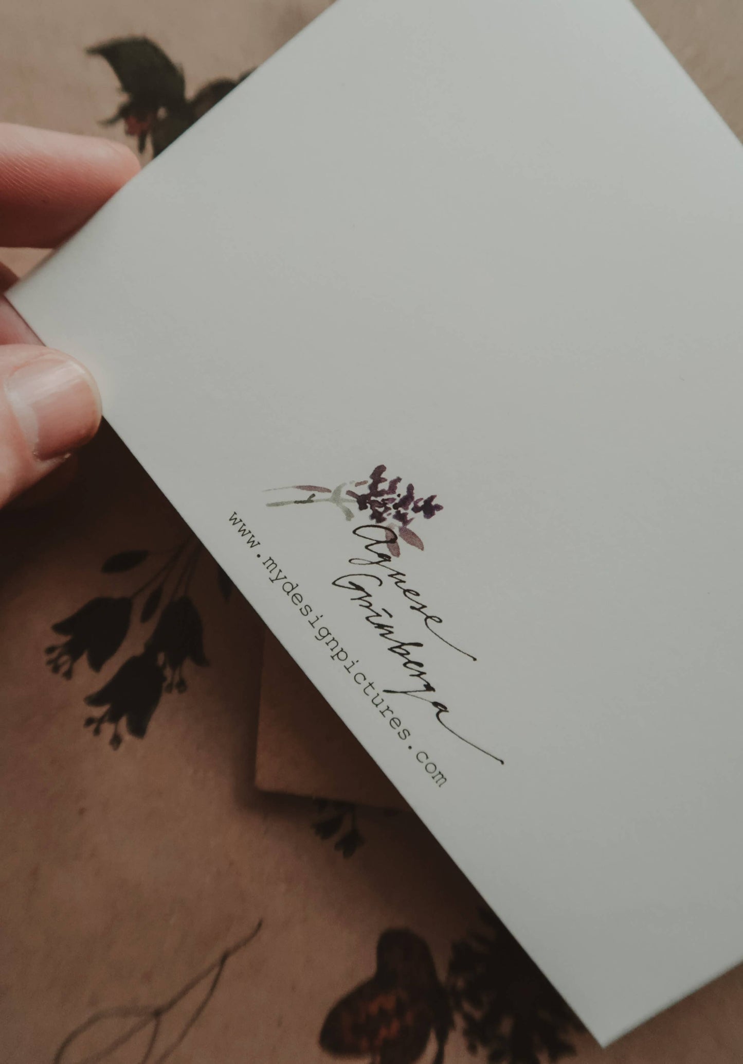 Rustic Flowers Card, Folded Card