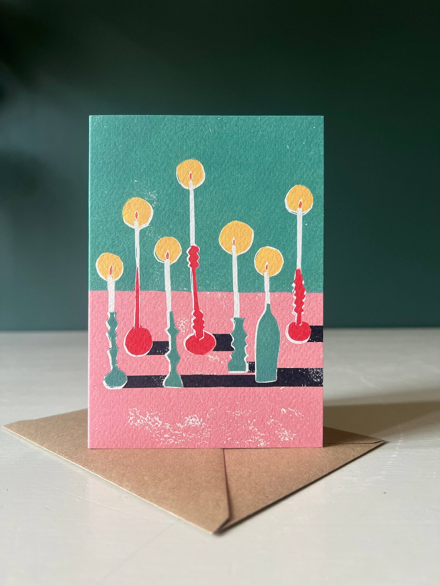 Candles Christmas Holiday Greeting Card