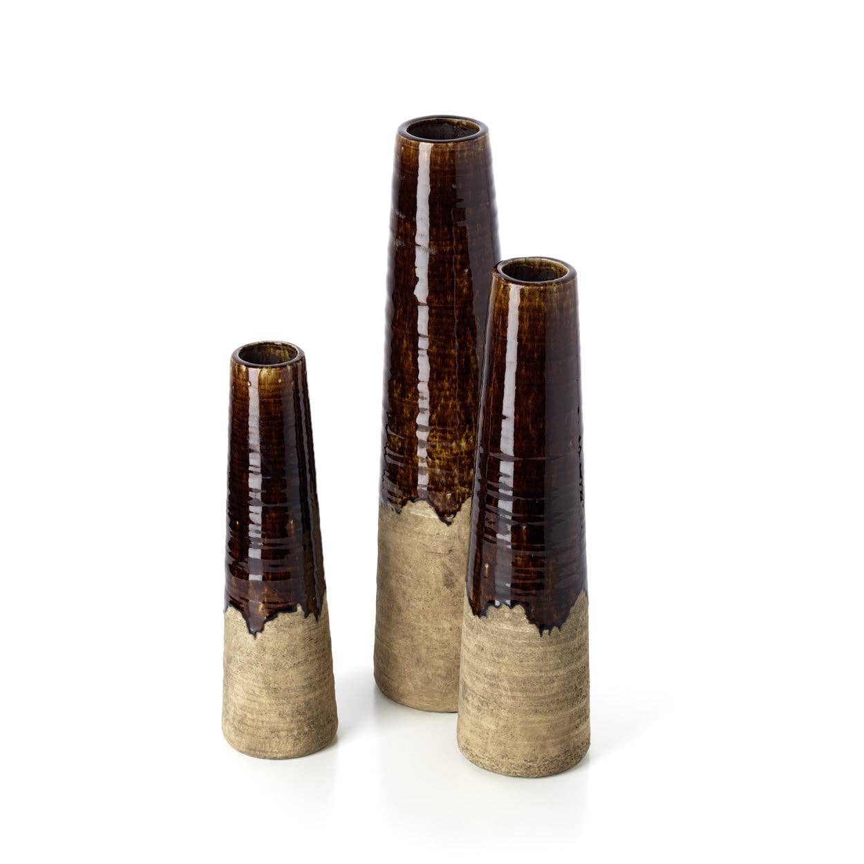 The Amber Cone Vase - Concrete Brown - S