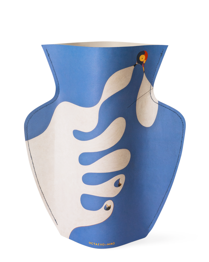 Miró Paper Vase "Main À La Poursuite D'Un Oiseau"