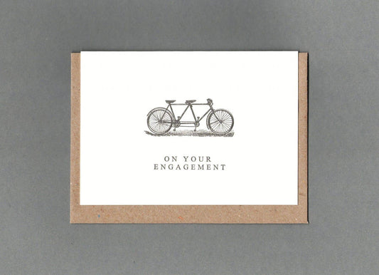 Engagement. Letterpress Greeting Card, Eco Friendly: With cello