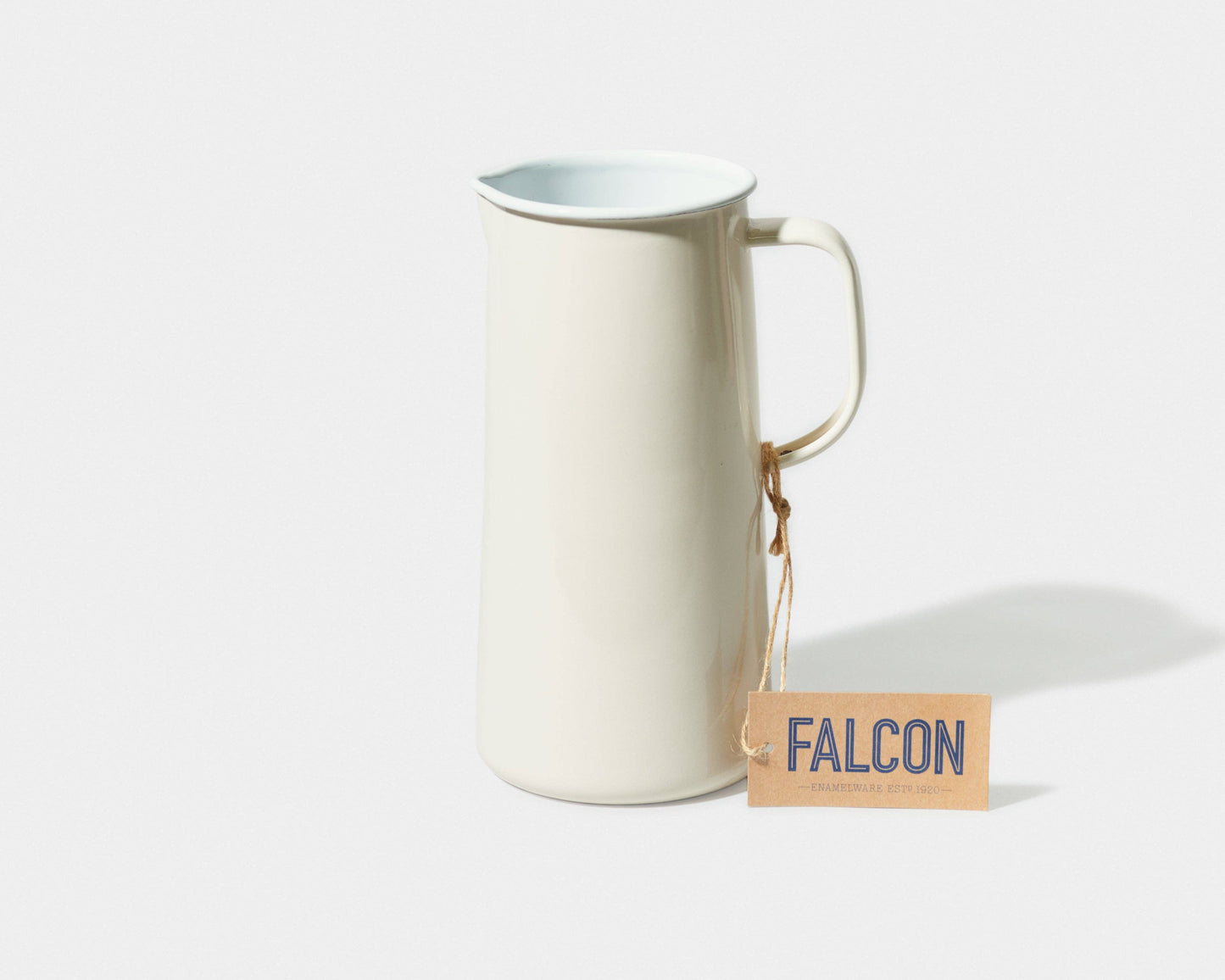 3 Pint Enamel Pitcher: Cream