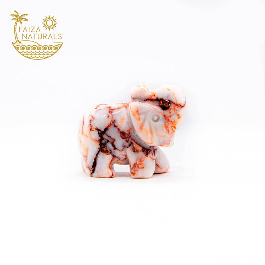 Picasso Jasper Elephant Crystal Figurine (Hand Carved)