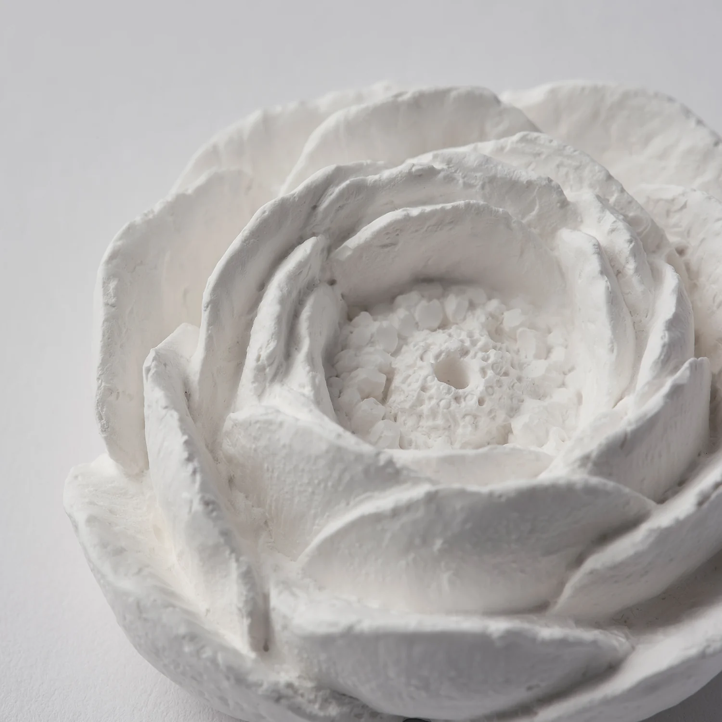 Plaster Incense Holder - Camellia Flower