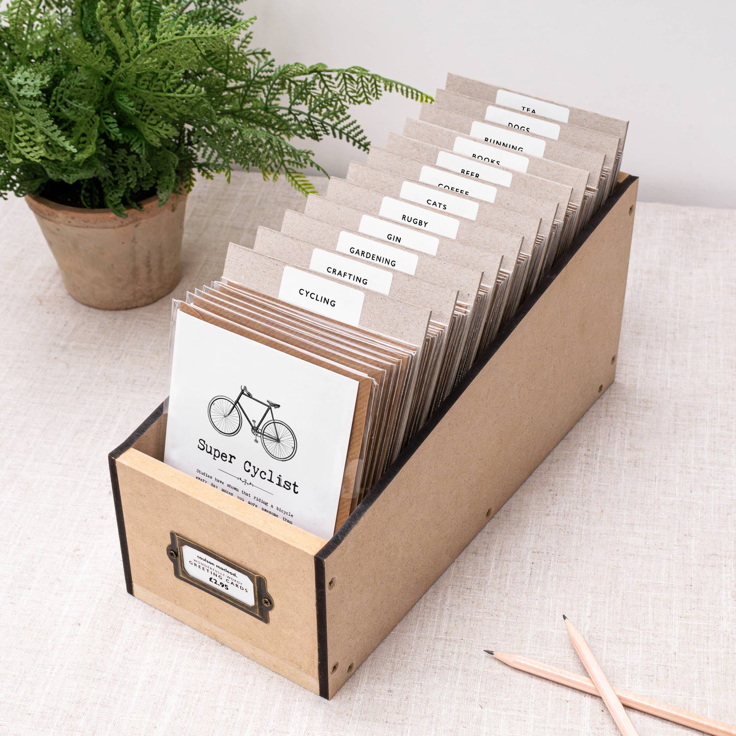 Empty Wooden Greeting Card Display Box Point Of Sale: Square (15 x 15cm)