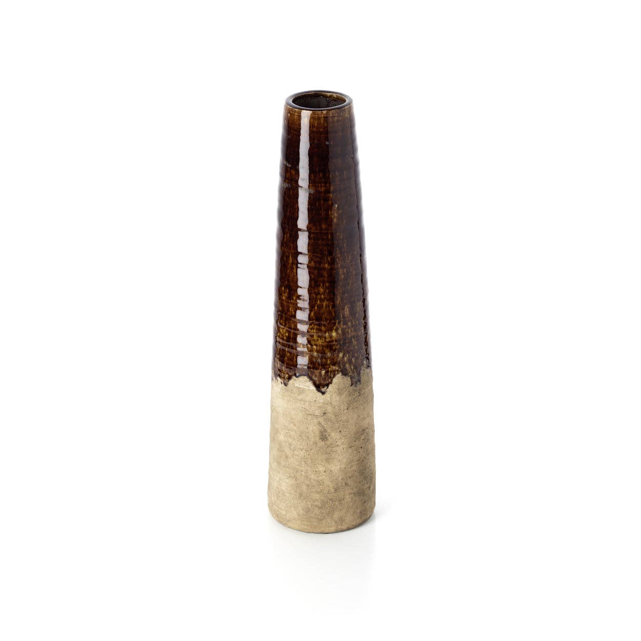 The Amber Cone Vase - Concrete Brown - L