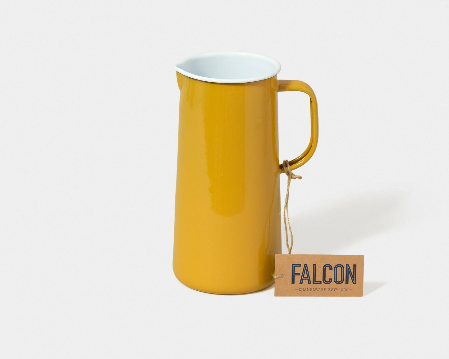 3 Pint Enamel Pitcher: Cream