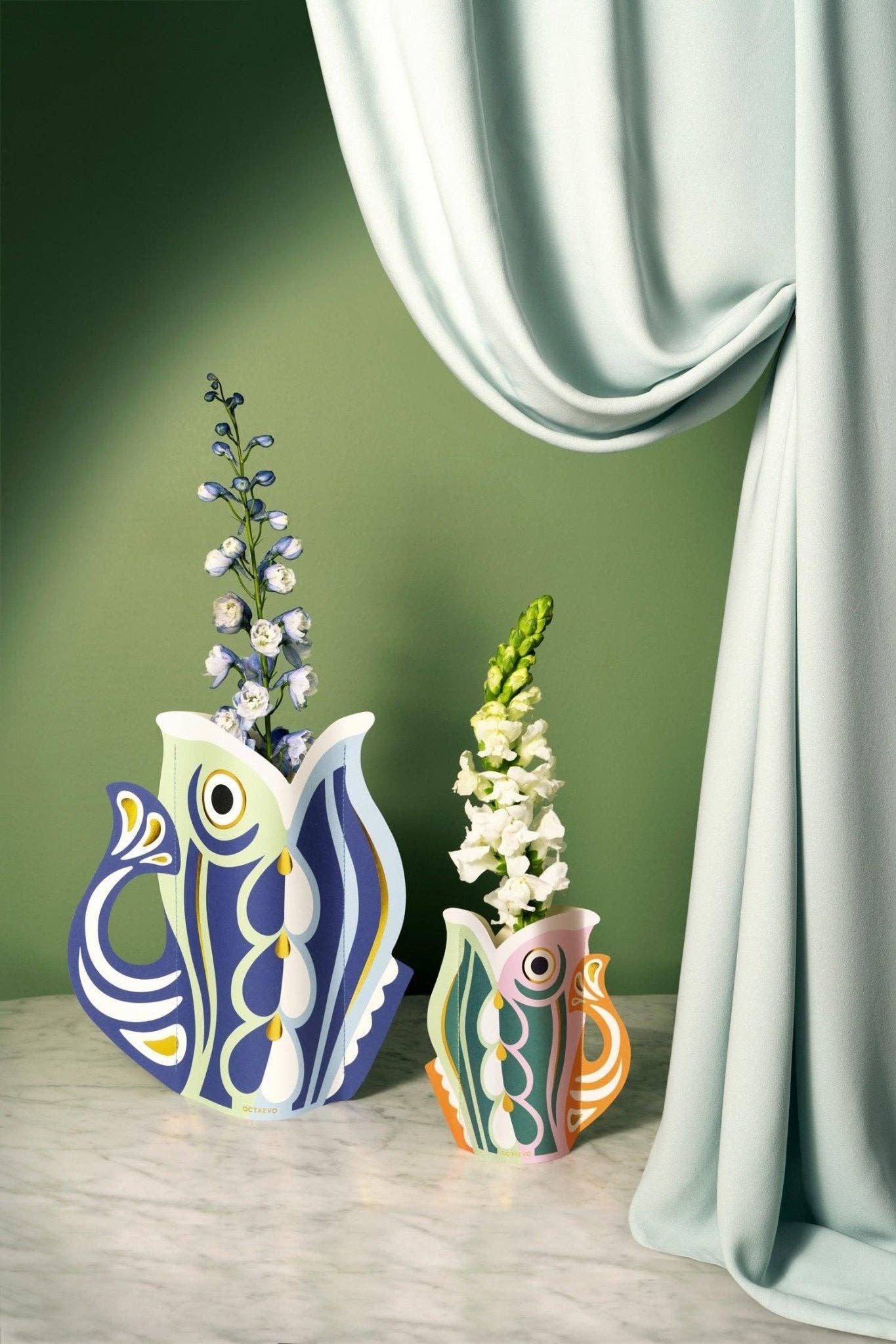 Fish Paper Vase: Red